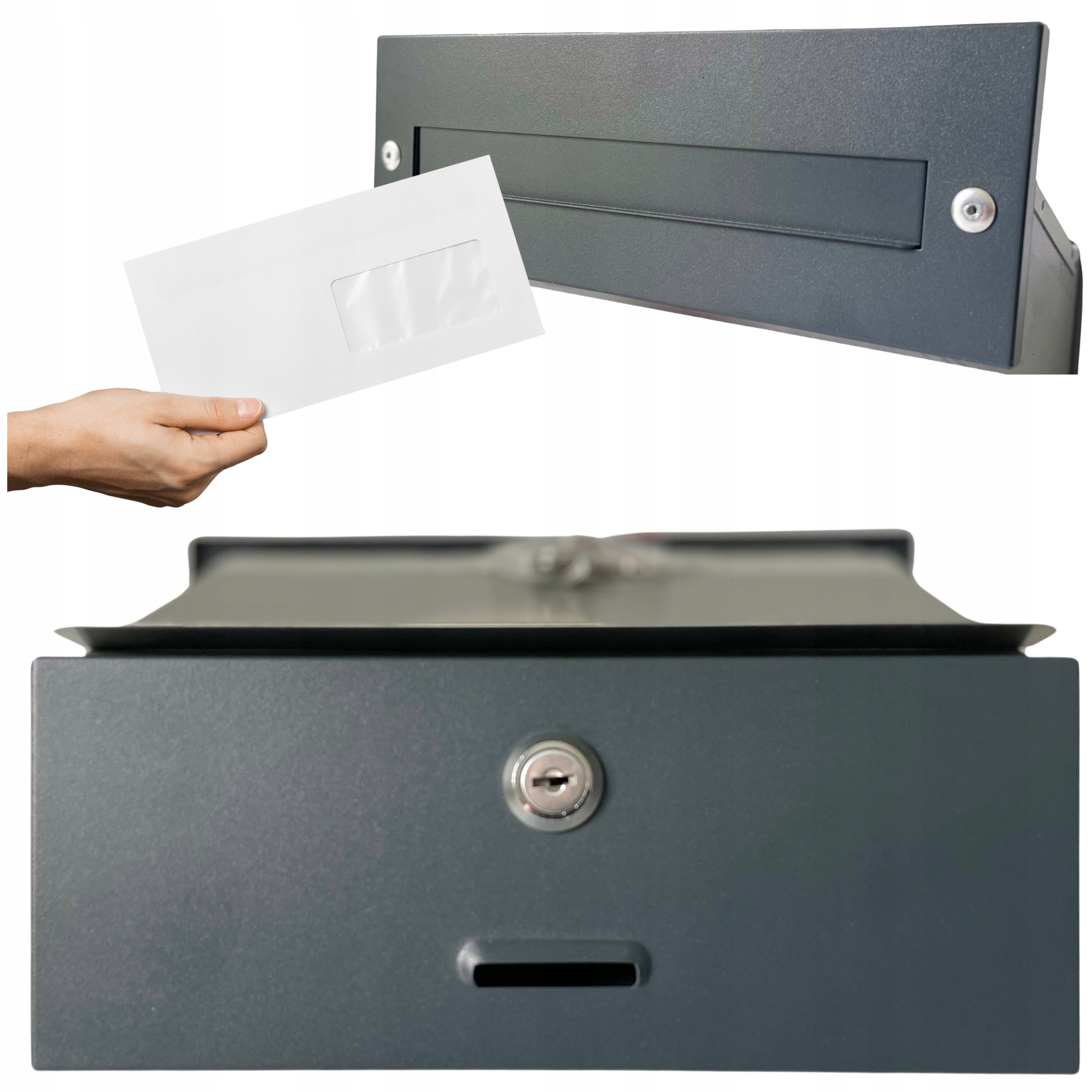 skrzynka do wmurowania grafit