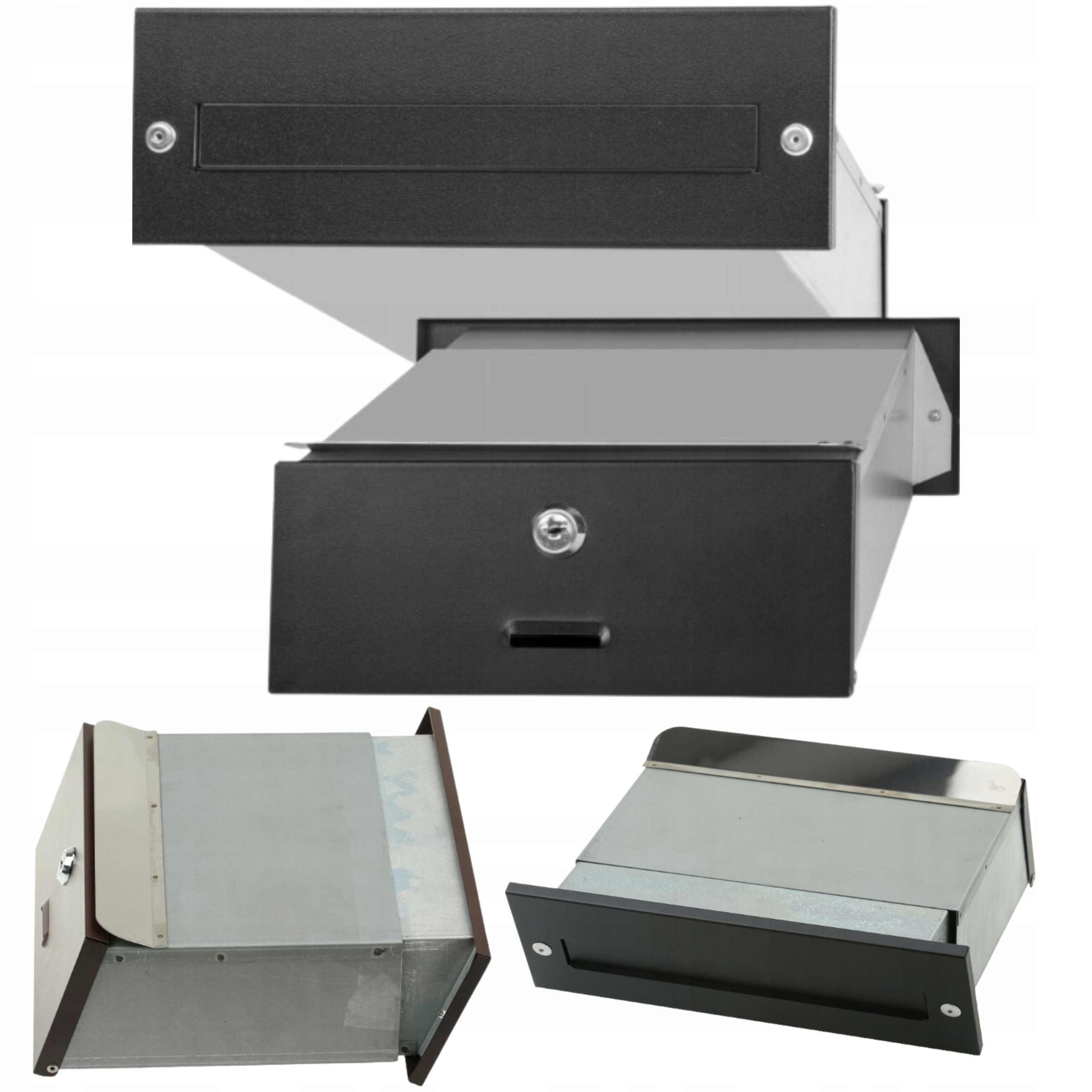 skrzynka do wmurowania czarna