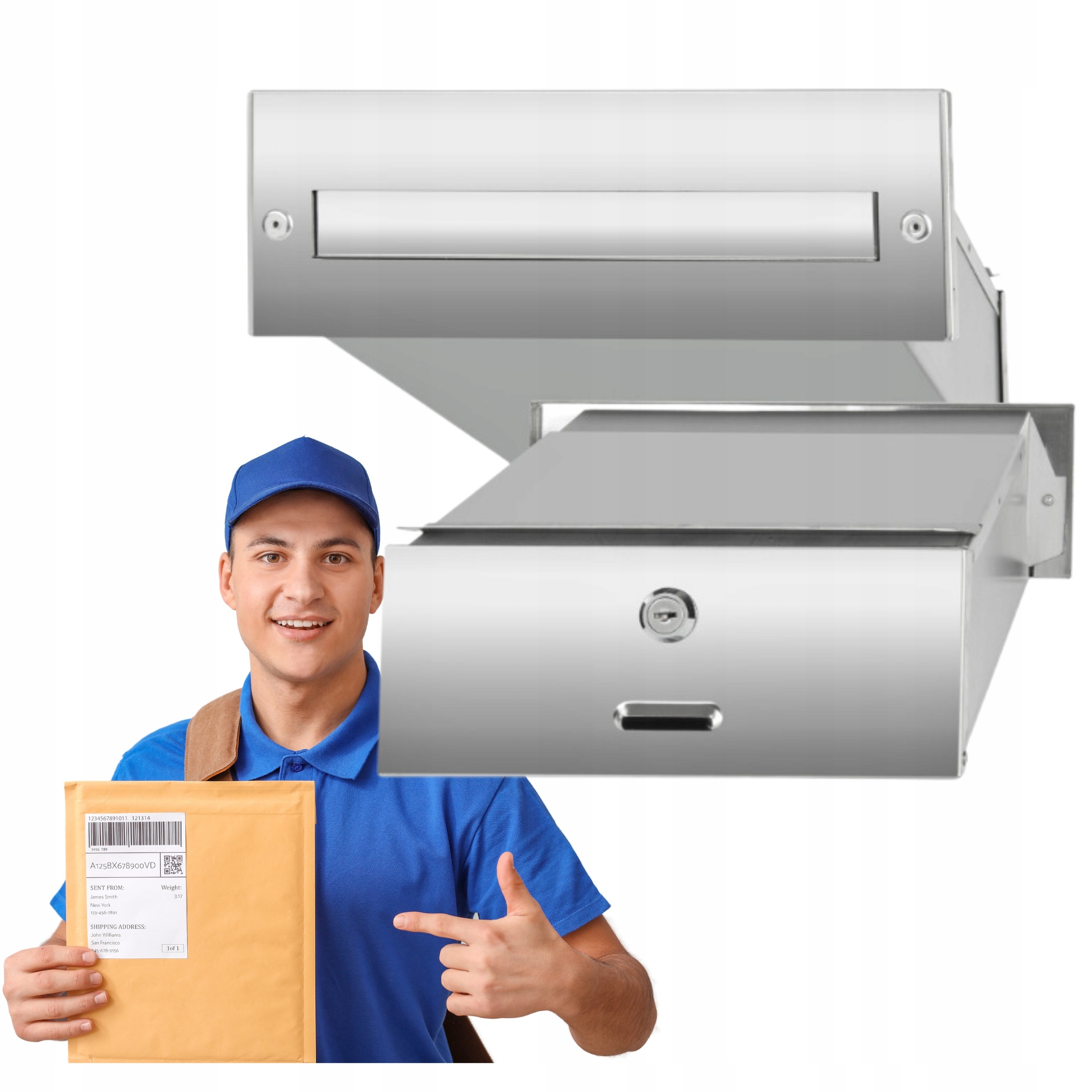 skrzynka do wmurowania nierdzewka