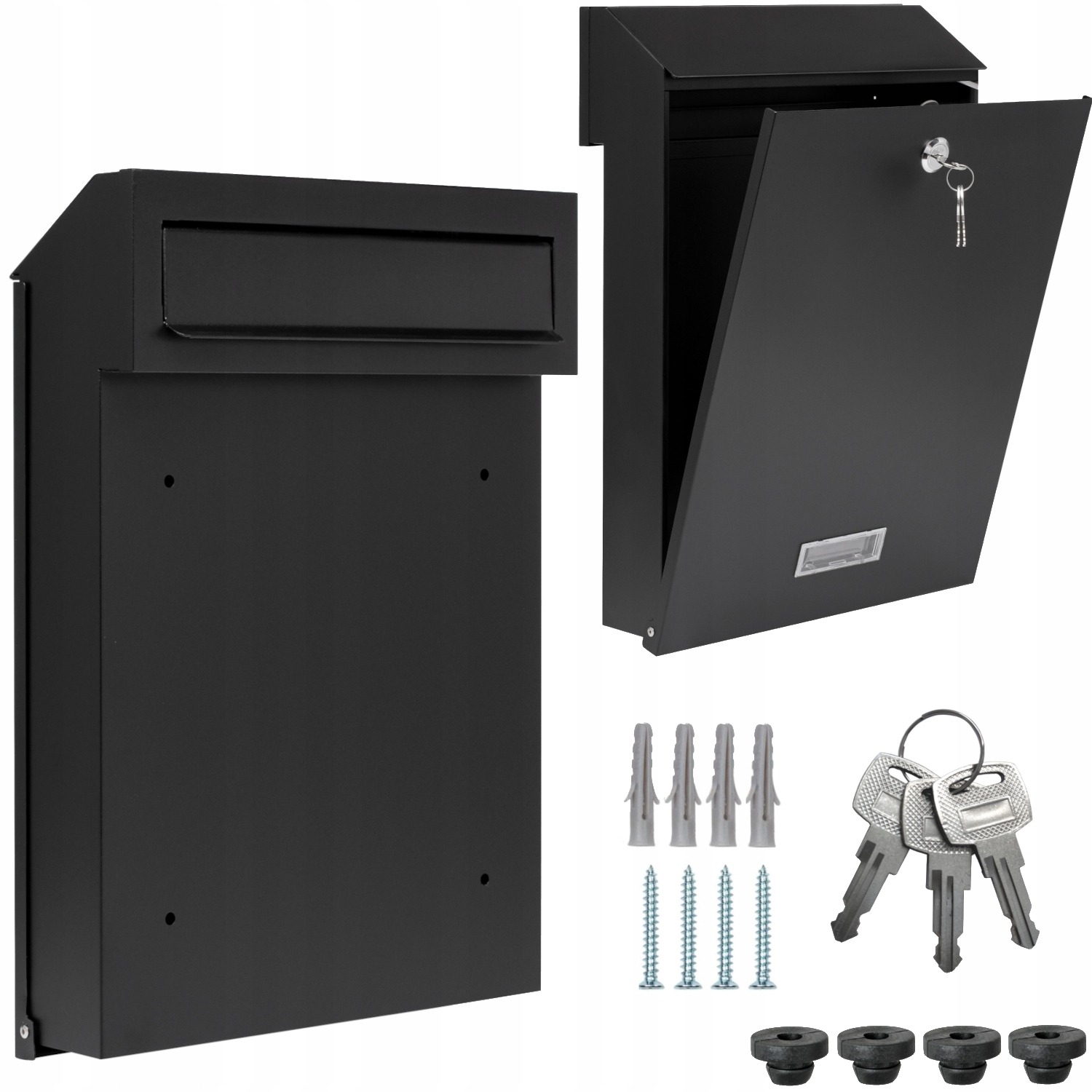 przelotowa 2-stronna czarny mat